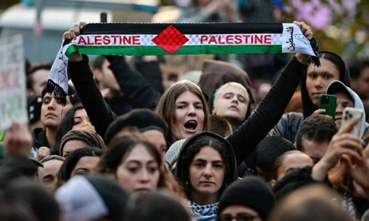 احتجاجات في برلين دعمًا لفلسطين 